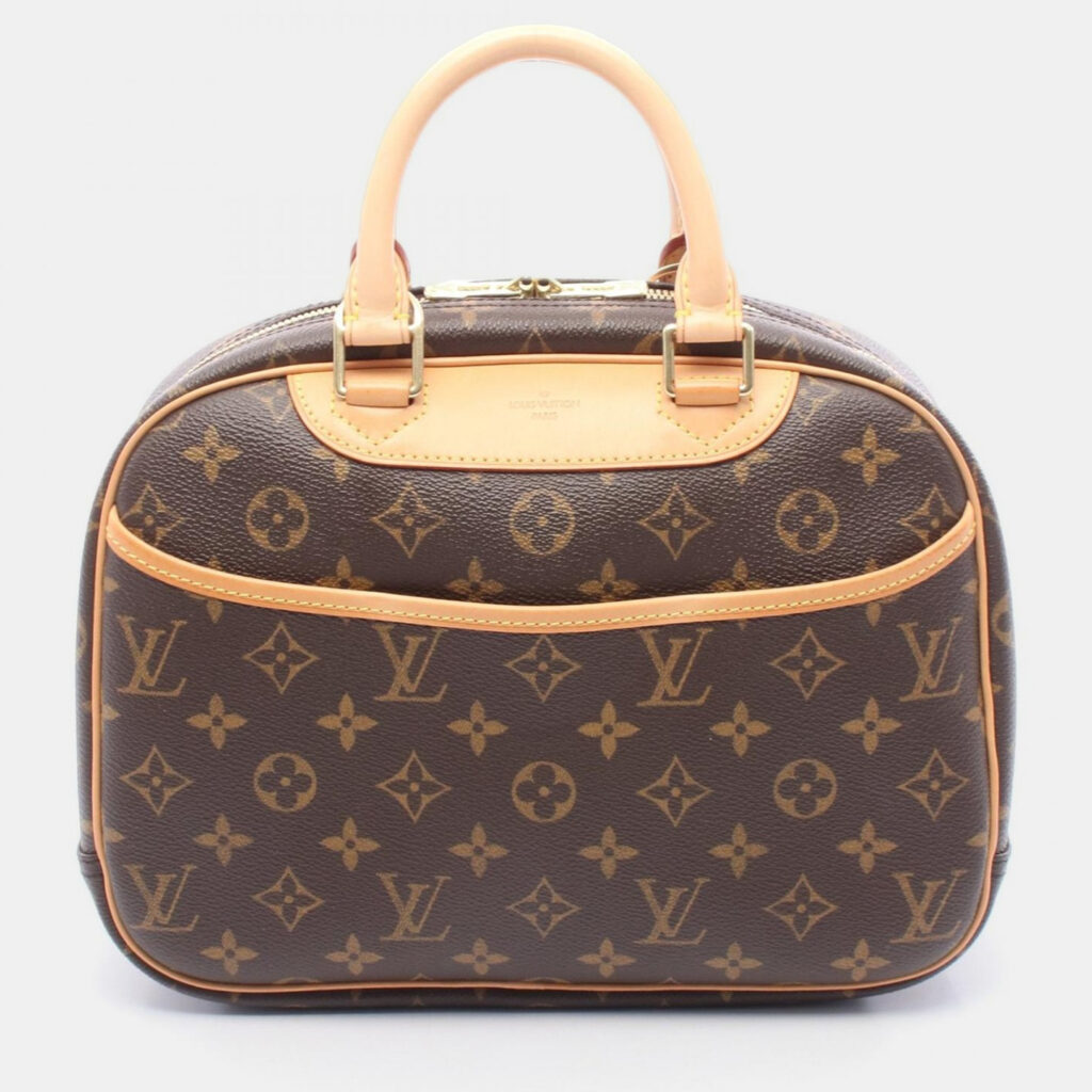 Louis Vuitton Trouville Handbag Monogram Canvas Leather Brown Louis Vuitton Trouville Handbag Monogram Canvas Leather Brown