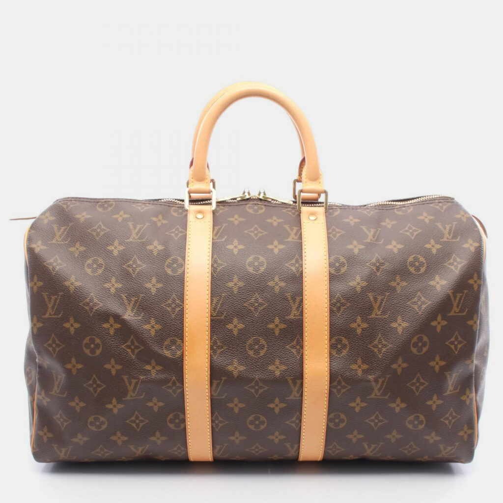 Louis Vuitton Keepall 45 Travel Duffle Handbag Monogram Canvas Louis Vuitton Keepall 45 Travel Duffle Handbag Monogram Canvas