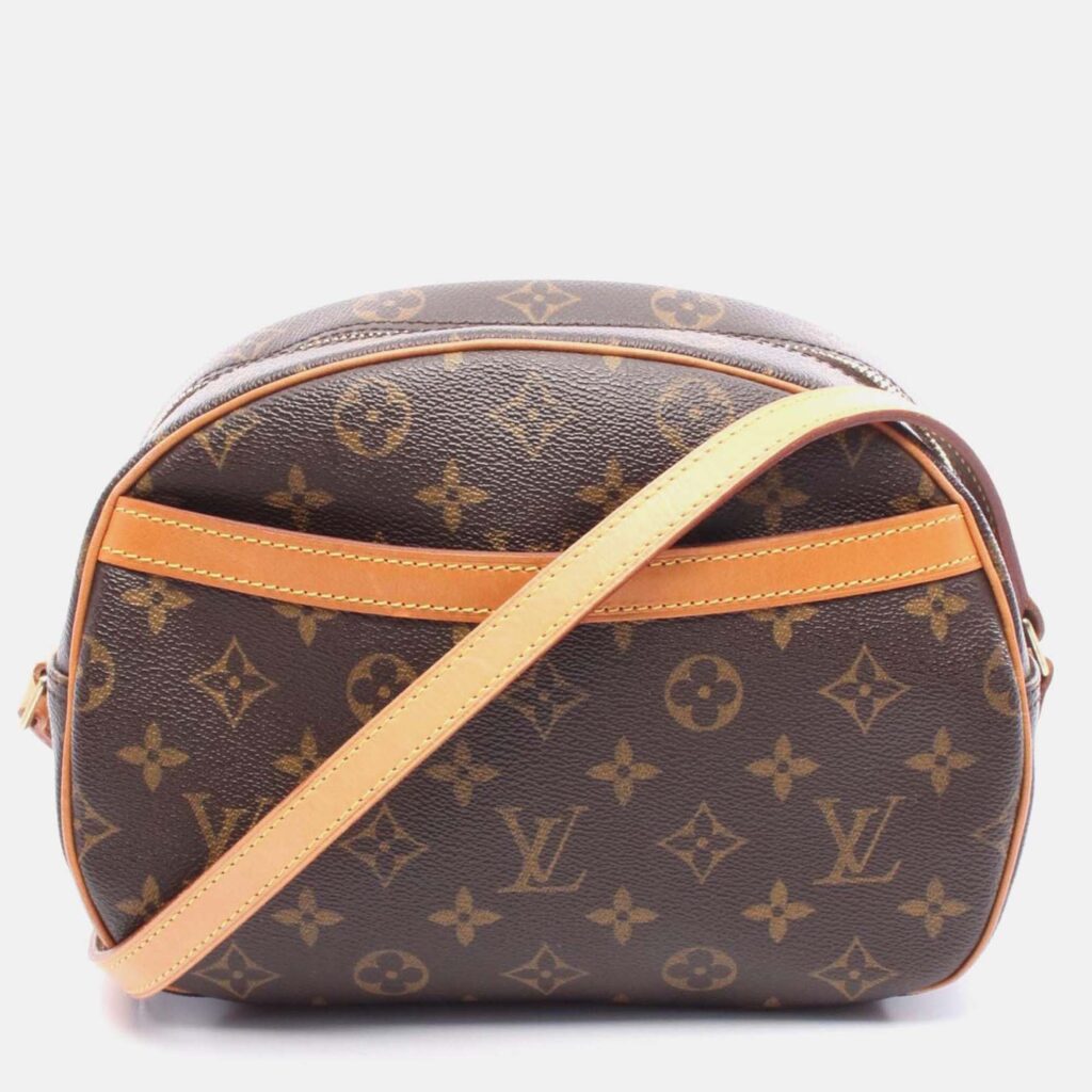 Louis Vuitton Blois Shoulder Bag Monogram Canvas Leather Brown Louis Vuitton Blois Shoulder Bag Monogram Canvas Leather Brown
