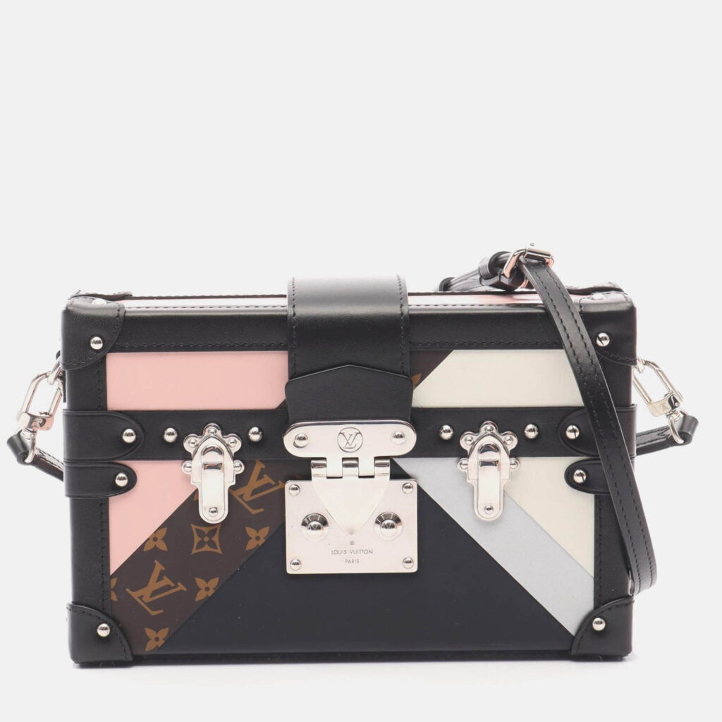 Louis Vuitton Petit Mar Shoulder Bag Monogram Leather Pink Brown Louis Vuitton Petit Mar Shoulder Bag Monogram Leather Pink Brown
