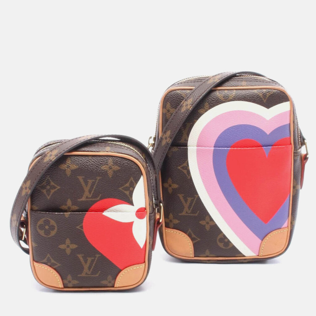 Louis Vuitton Panam Set Shoulder Bag Game On Monogram Pvc Coated Canvas Leather Brown Multicolor Louis Vuitton Panam Set Shoulder Bag Game On Monogram Pvc Coated Canvas Leather Brown Multicolor
