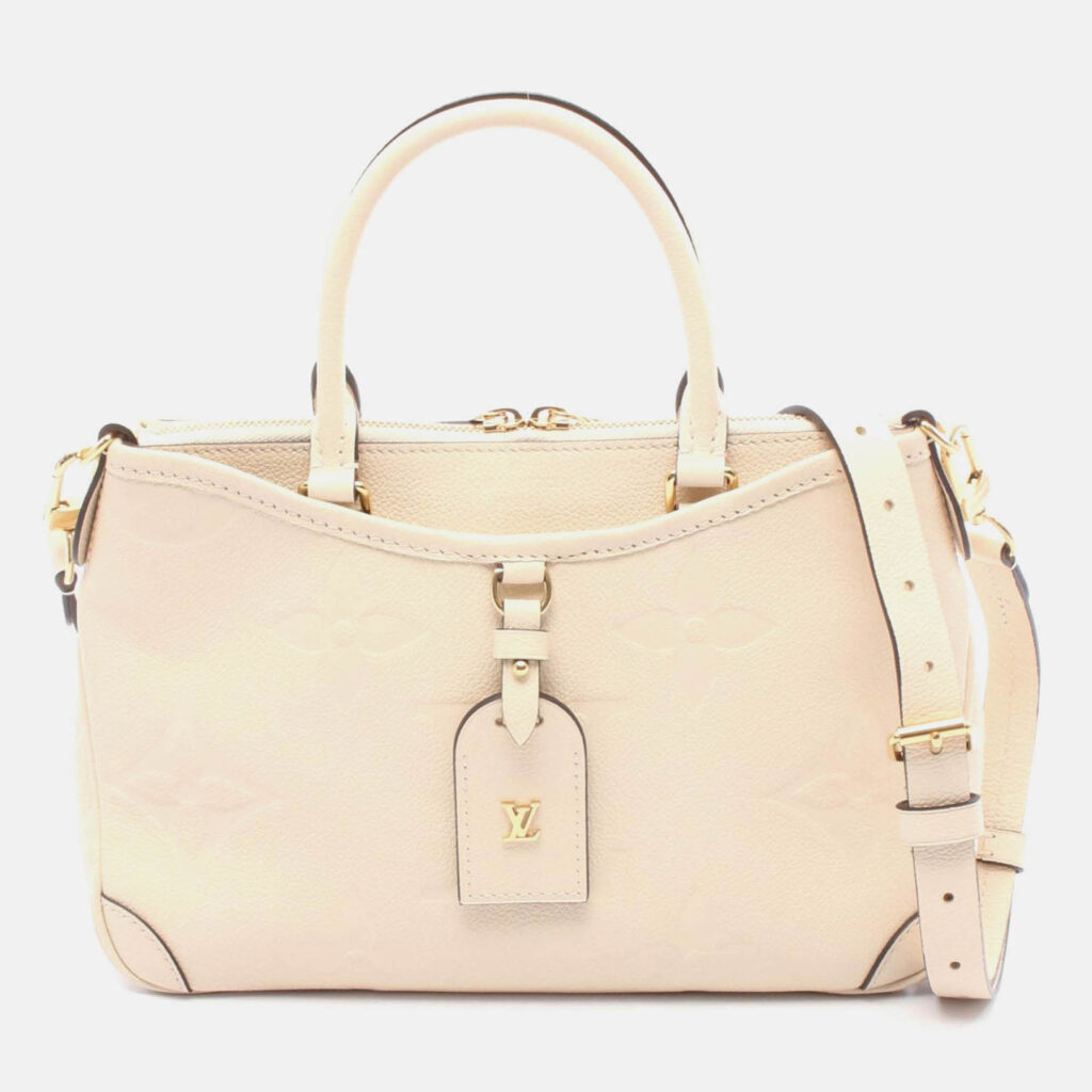 Louis Vuitton Trianon Pm Shoulder Handbag Monogram Empreinte Beige Louis Vuitton Trianon Pm Shoulder Handbag Monogram Empreinte Beige