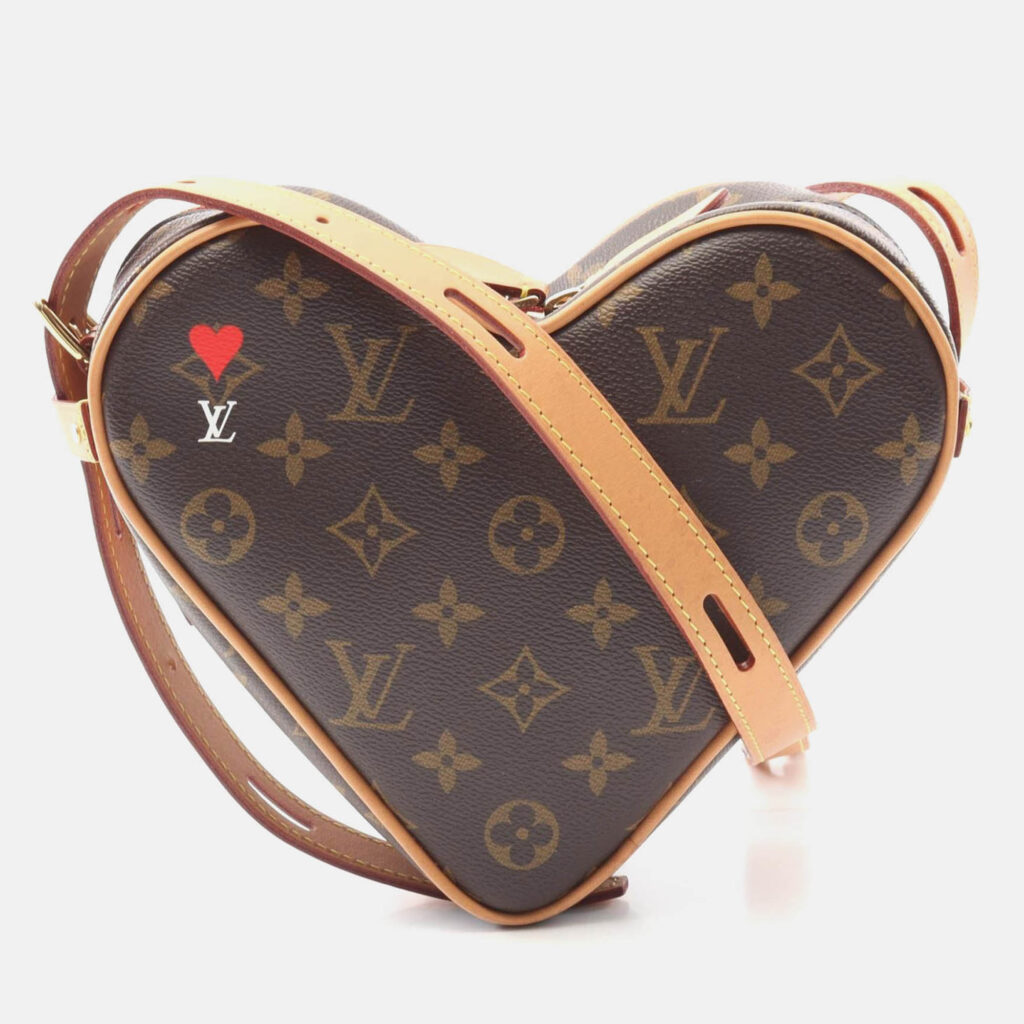 Louis Vuitton Sac Coeur Shoulder Bag Monogram Canvas Brown Louis Vuitton Sac Coeur Shoulder Bag Monogram Canvas Brown