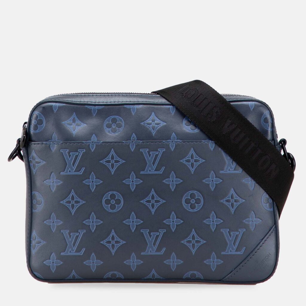 Louis Vuitton Navy Blue Monogram Shadow Duo Messenger