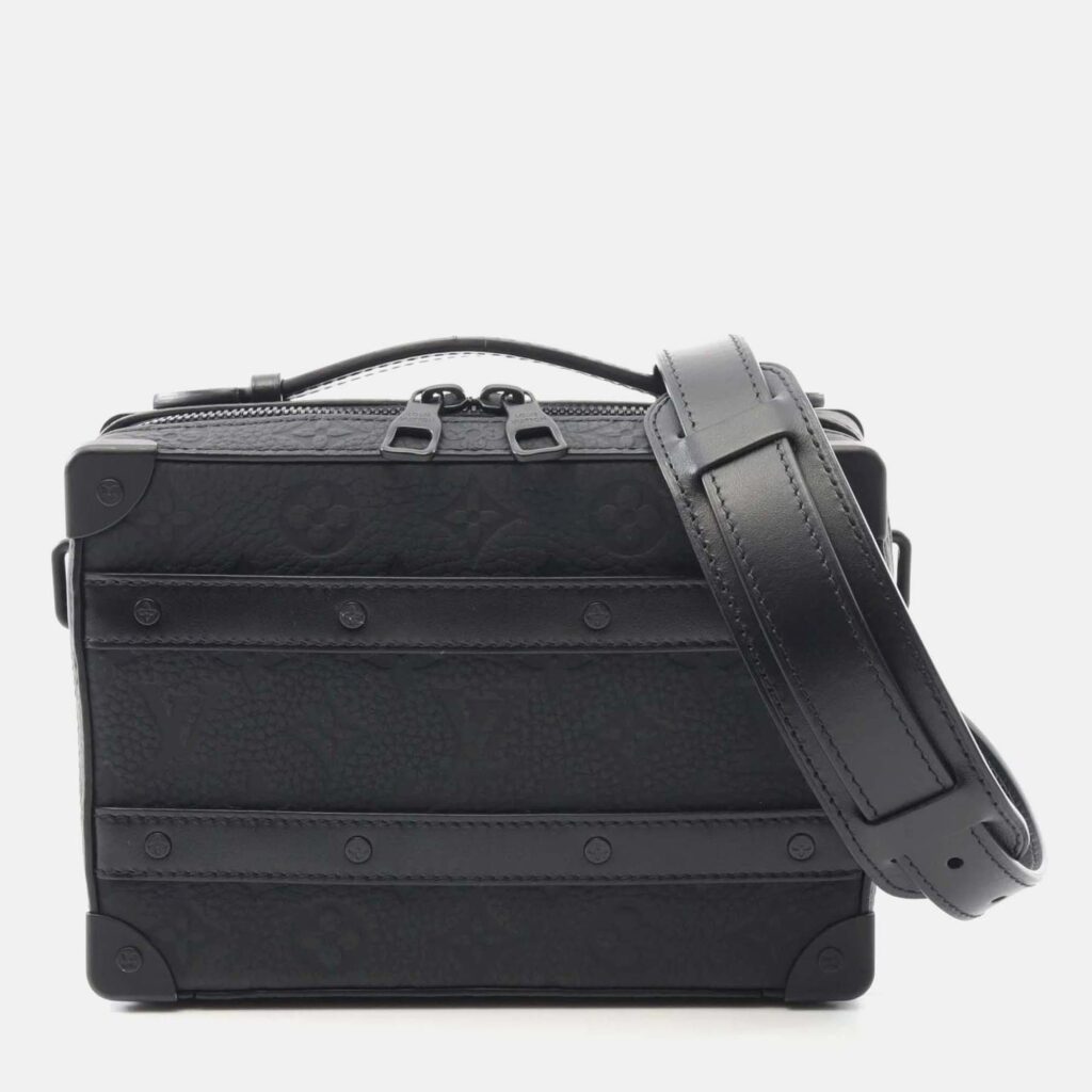 Louis Vuitton Soft Trunk Black Monogram Taurillon Leather Shoulder Bag Louis Vuitton Soft Trunk Black Monogram Taurillon Leather Shoulder Bag