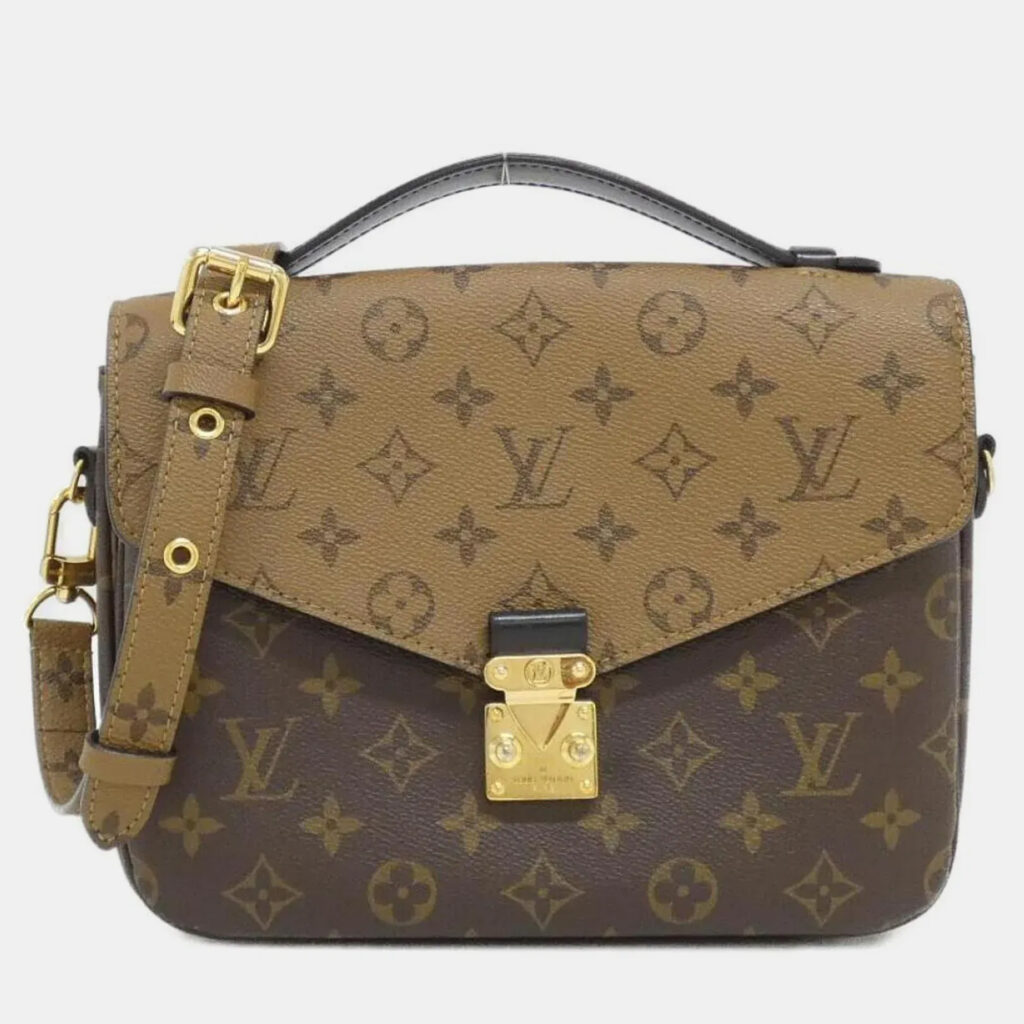 Louis Vuitton Brown Monogram Reverse Pochette Metis MM Handbag
