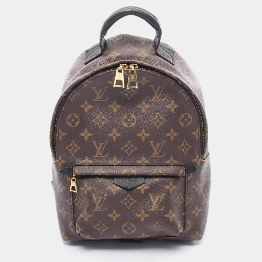 Louis Vuitton Palm Springs Pm Backpack Coated Canvas And Leather Monogram Brown Black Louis Vuitton Palm Springs Pm Backpack Coated Canvas And Leather Monogram Brown Black
