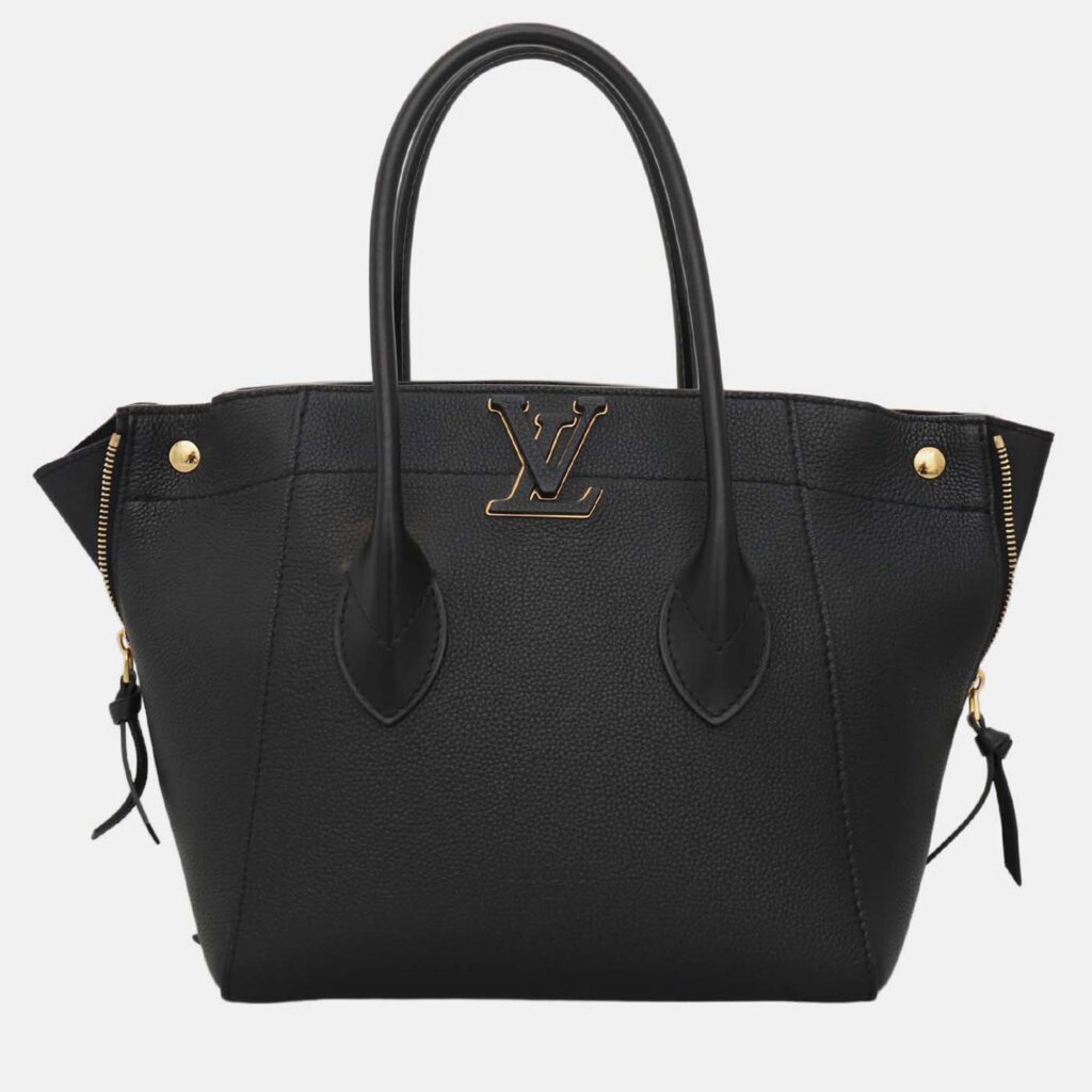 Louis Vuitton Freedom Black Leather Tote Bag Louis Vuitton Freedom Black Leather Tote Bag