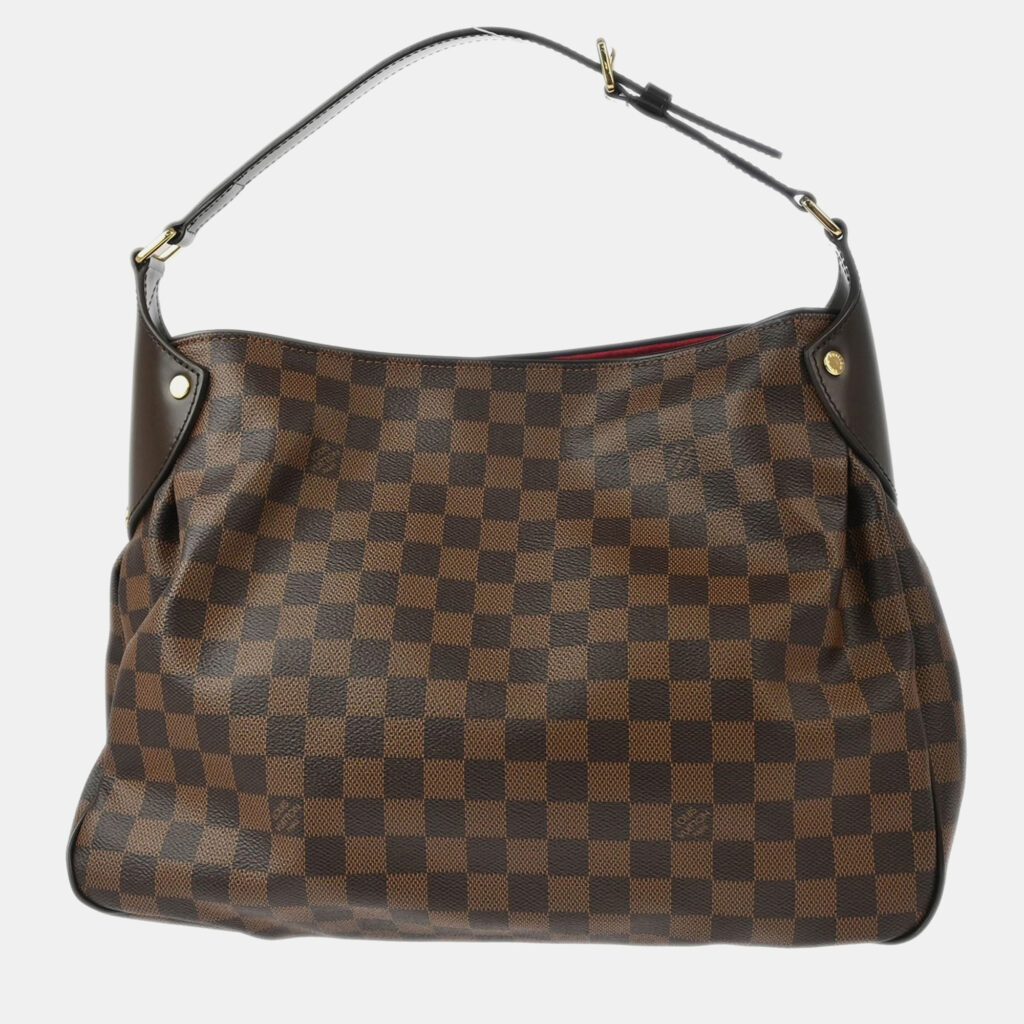 Louis Vuitton Reggia Damier Ebene Canvas Shoulder Bag Louis Vuitton Reggia Damier Ebene Canvas Shoulder Bag