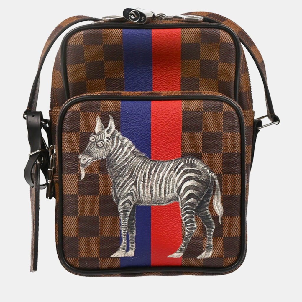 Louis Vuitton Amazon Damier Ebene Canvas Crossbody Bag Louis Vuitton Amazon Damier Ebene Canvas Crossbody Bag