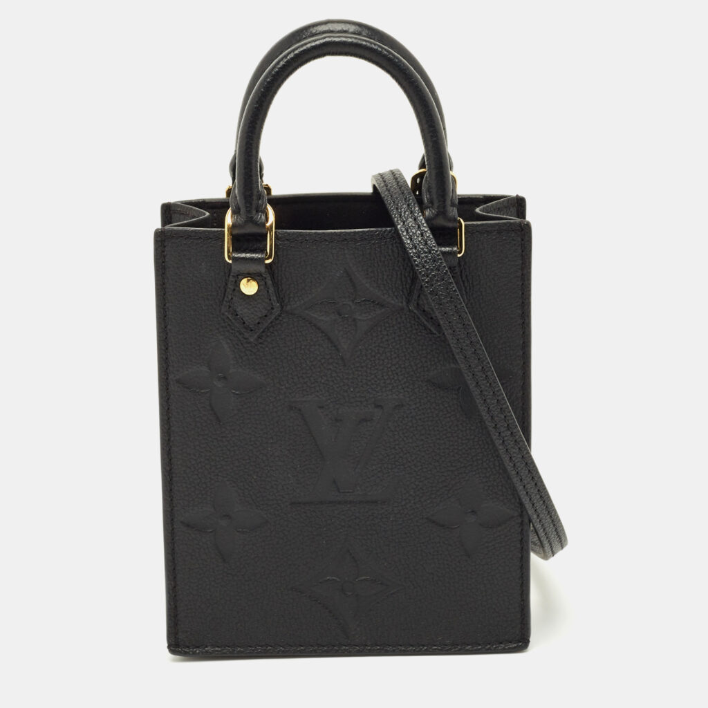 Louis Vuitton Monogram Giant Empreinte Leather Petit Sac Plat Bag Louis Vuitton Monogram Giant Empreinte Leather Petit Sac Plat Bag