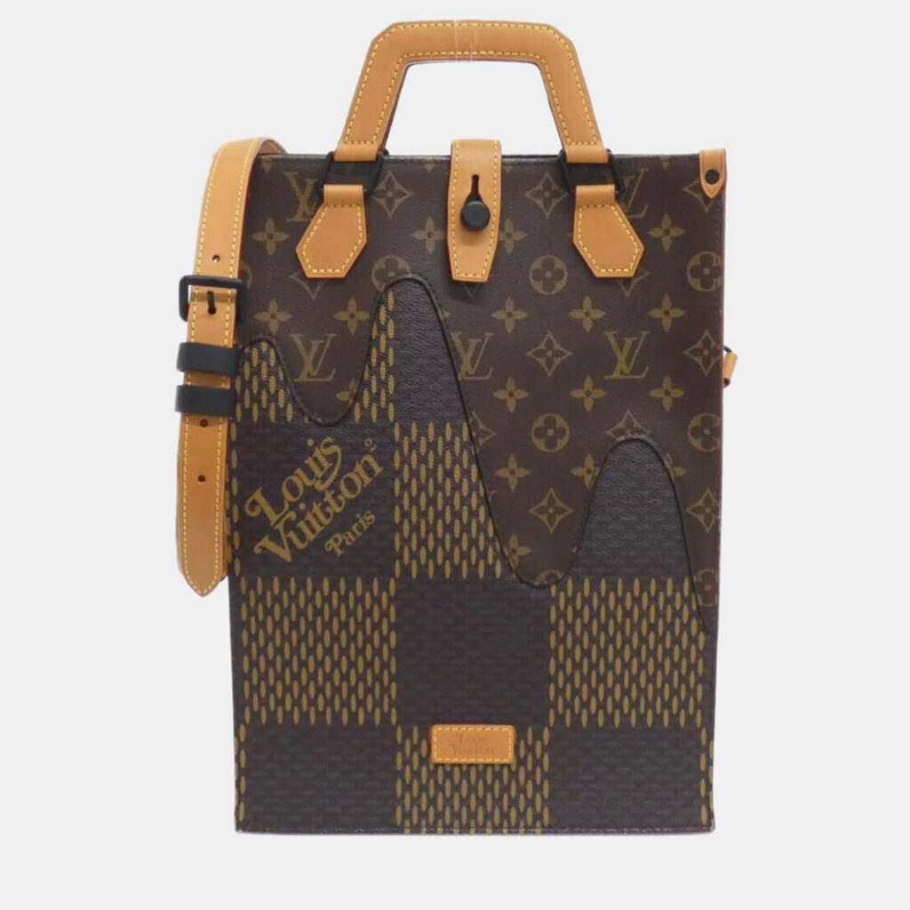 Louis Vuitton Mini Giant Damier Ebene Canvas Tote Bag Louis Vuitton Mini Giant Damier Ebene Canvas Tote Bag