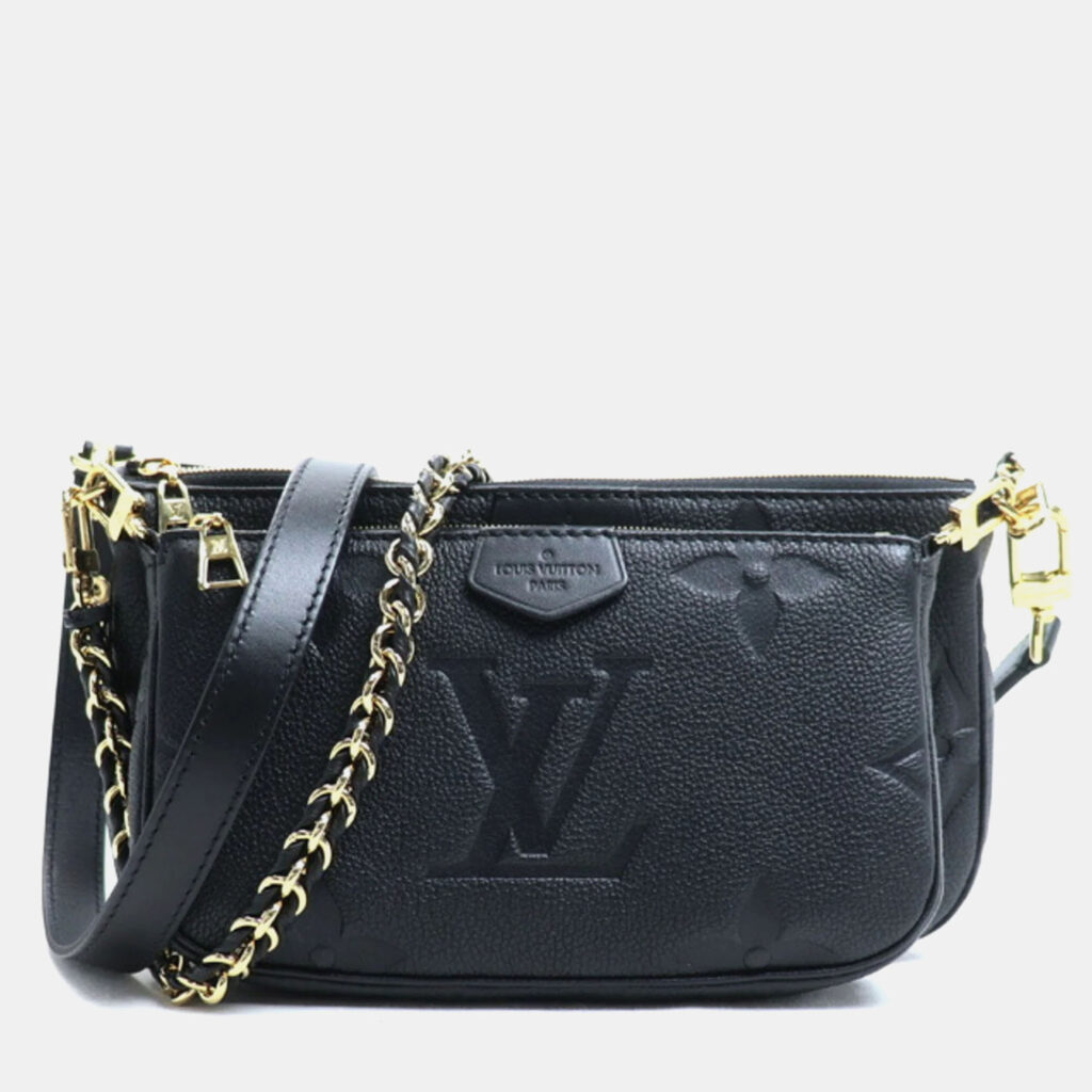 Louis Vuitton Multi Pochette Accessoires Noir Monogram Empreinte Leather Shoulder Bag Louis Vuitton Multi Pochette Accessoires Noir Monogram Empreinte Leather Shoulder Bag