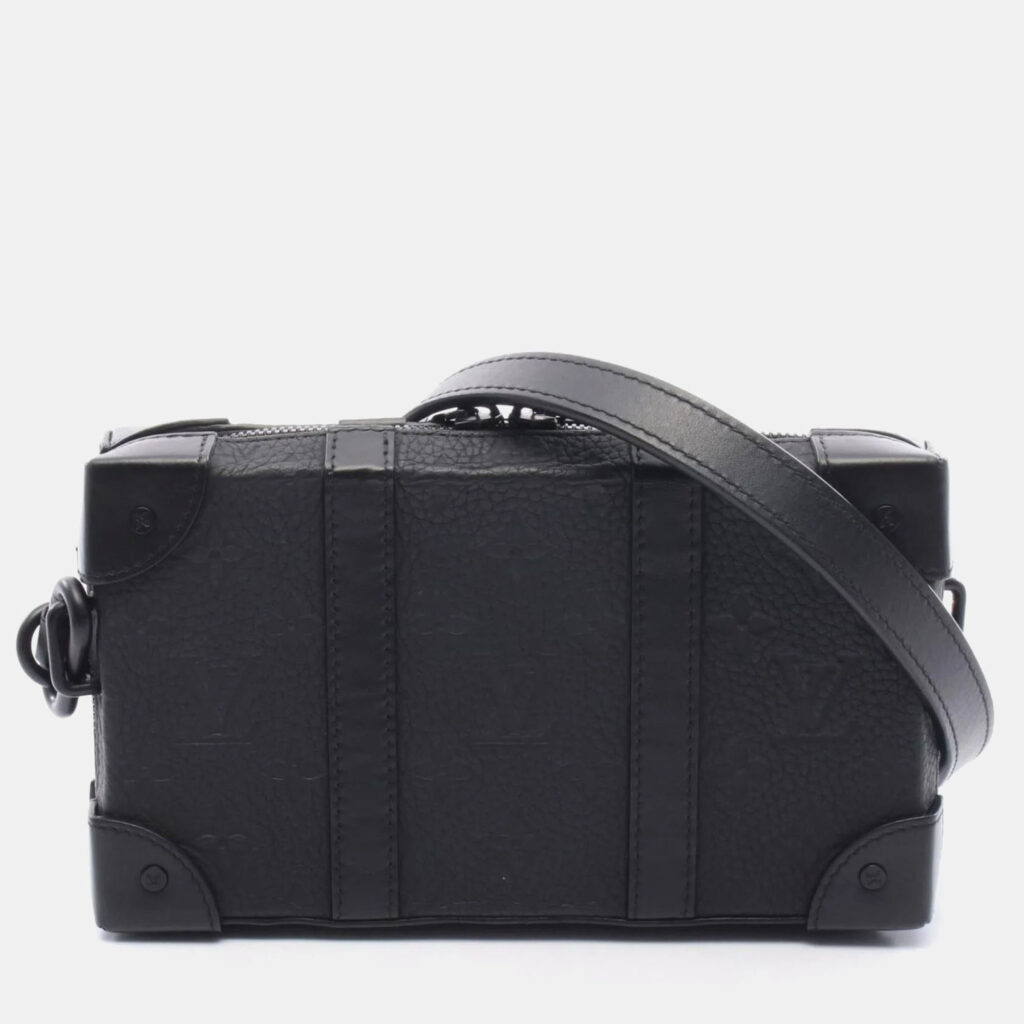 Louis Vuitton Soft Trunk Black Monogram Taurillon Leather Shoulder Bag Louis Vuitton Soft Trunk Black Monogram Taurillon Leather Shoulder Bag