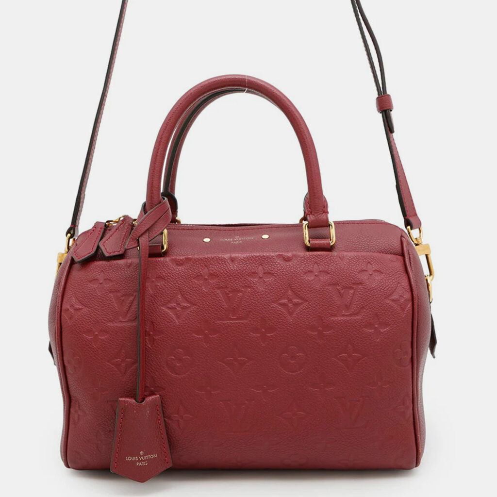 Louis Vuitton Speedy Bandouliere Scarlet Monogram Empreinte Leather Size 25 Louis Vuitton Speedy Bandouliere Scarlet Monogram Empreinte Leather Size 25