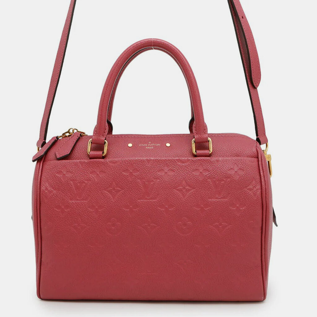 Louis Vuitton Speedy Bandoulière Rose Pruyere Empreinte Leather Bag Louis Vuitton Speedy Bandoulière Rose Pruyere Empreinte Leather Bag