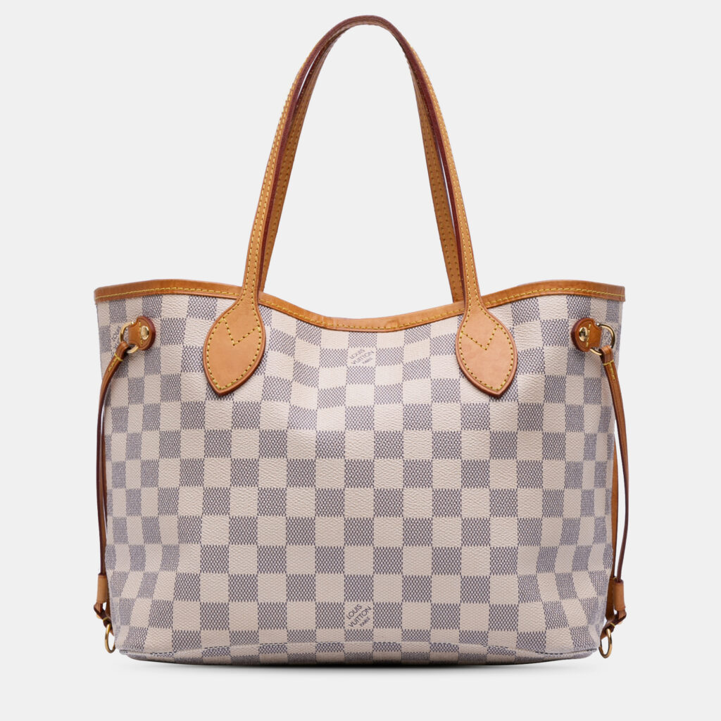 Louis Vuitton White Damier Azur Neverfull PM