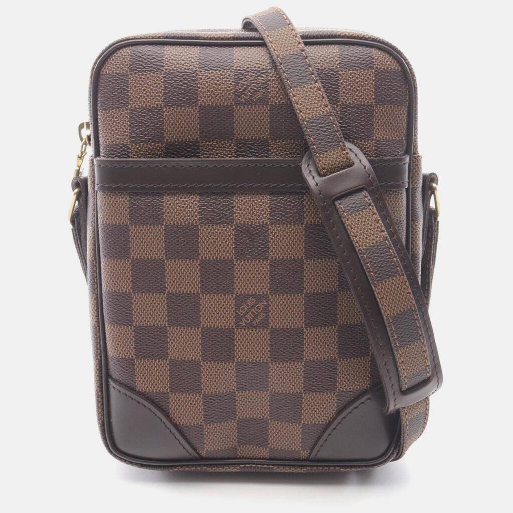 Louis Vuitton Danube Shoulder Bag Damier Canvas Leather Ebene Louis Vuitton Danube Shoulder Bag Damier Canvas Leather Ebene
