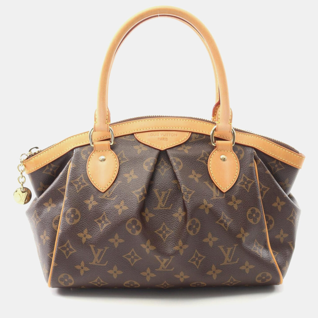 Louis Vuitton Tivoli Pm Handbag Monogram Canvas Leather Brown