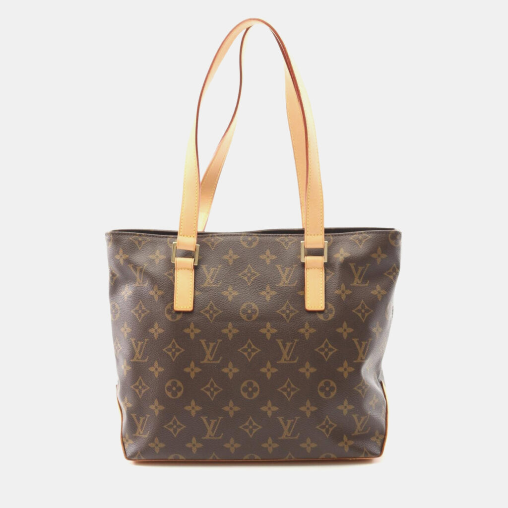 Louis Vuitton Cabas Piano Shoulder Bag Monogram Canvas Leather Brown Louis Vuitton Cabas Piano Shoulder Bag Monogram Canvas Leather Brown