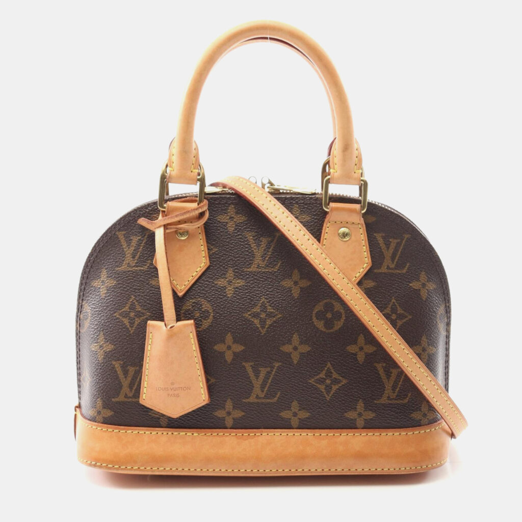 Louis Vuitton Alma Bb Shoulder Handbag Monogram Canvas Leather