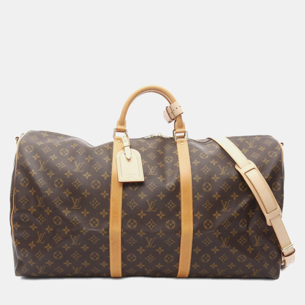 Louis Vuitton Keepall Bandoulière 60 Brown Monogram Shoulder Handbag Louis Vuitton Keepall Bandoulière 60 Brown Monogram Shoulder Handbag