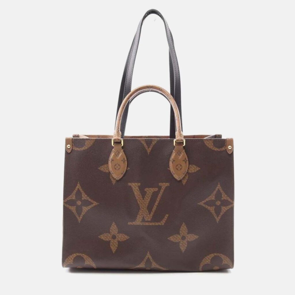 Louis Vuitton On The Go MM Brown Monogram Canvas Tote Bag Louis Vuitton On The Go MM Brown Monogram Canvas Tote Bag