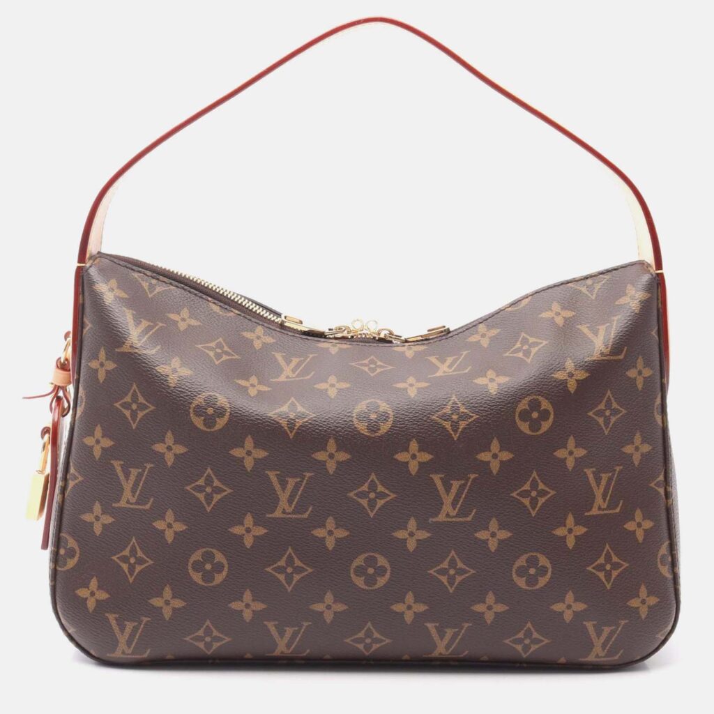 Louis Vuitton Slouchy PM Brown Monogram Canvas Leather Shoulder Bag Louis Vuitton Slouchy PM Brown Monogram Canvas Leather Shoulder Bag