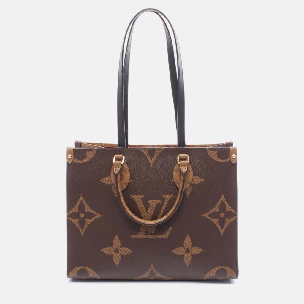Louis Vuitton OnTheGo MM Monogram Giant Reverse Shoulder Tote Bag Louis Vuitton OnTheGo MM Monogram Giant Reverse Shoulder Tote Bag
