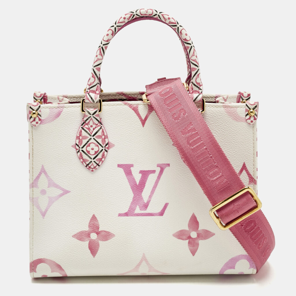 Louis Vuitton Pink Monogram Giant By The Pool 2.0 Onthego PM Tote Louis Vuitton Pink Monogram Giant By The Pool 2.0 Onthego PM Tote
