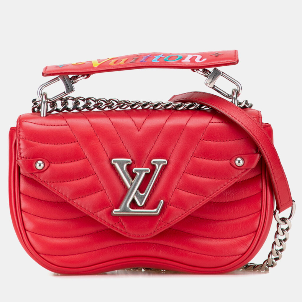Louis Vuitton Red New Wave Chain Bag PM Louis Vuitton Red New Wave Chain Bag PM