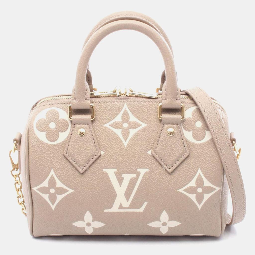 Louis Vuitton Speedy Bandouliere 20 Beige, Tourterelle Monogram Empreinte Leather Shoulder Bag Louis Vuitton Speedy Bandouliere 20 Beige, Tourterelle Monogram Empreinte Leather Shoulder Bag