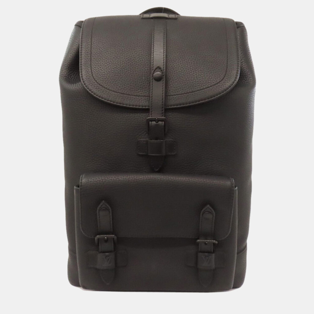 Louis Vuitton Christopher Black Taurillon Leather Backpack Louis Vuitton Christopher Black Taurillon Leather Backpack