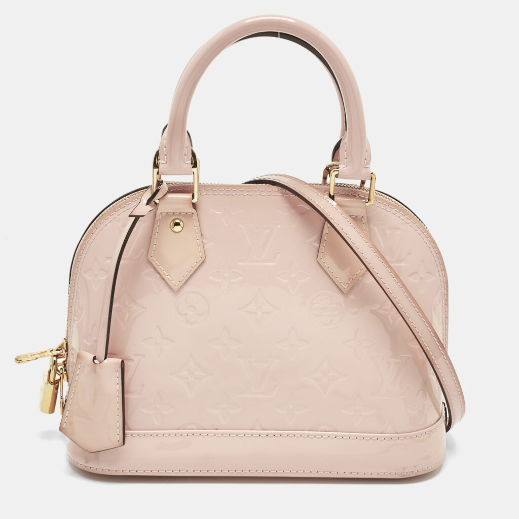 Louis Vuitton Rose Florentine Monogram Vernis Alma BB Bag