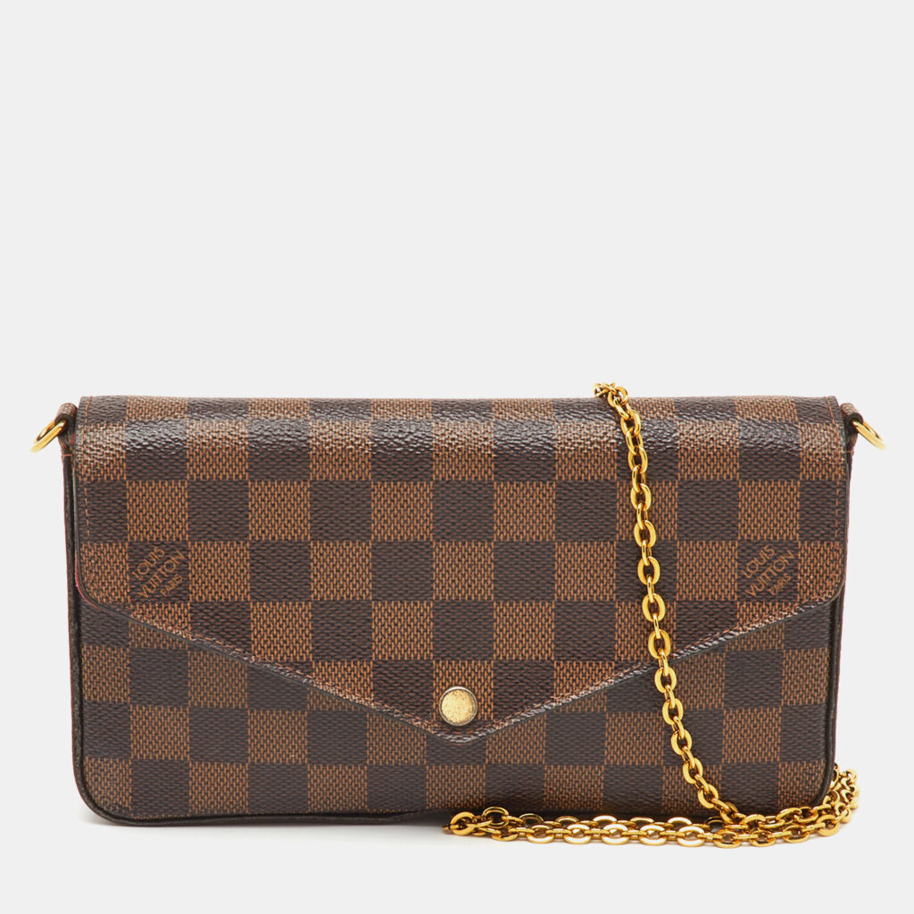 Louis Vuitton Damier Ebene Canvas Pochette Felicie Bag Louis Vuitton Damier Ebene Canvas Pochette Felicie Bag