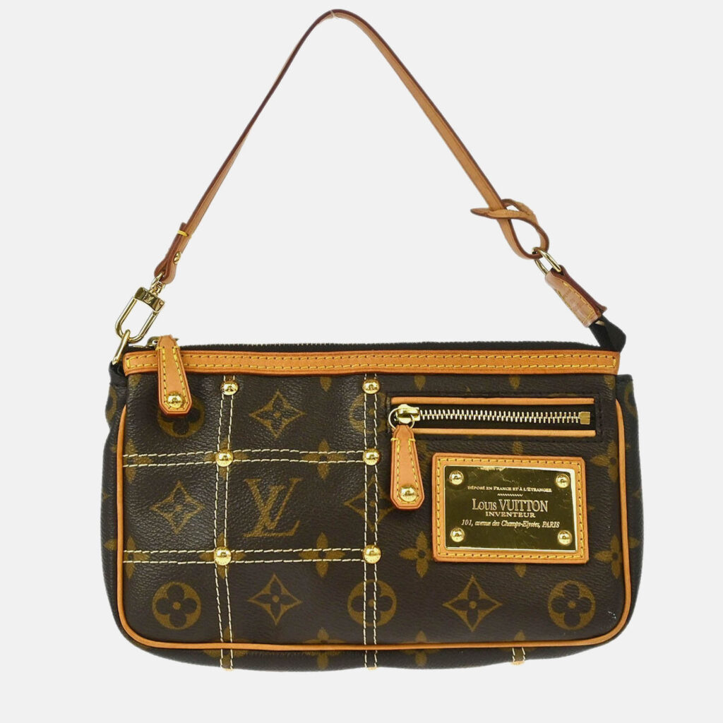 Louis Vuitton Pochette Accessoires Monogram Rivet Canvas Shoulder Bag Louis Vuitton Pochette Accessoires Monogram Rivet Canvas Shoulder Bag