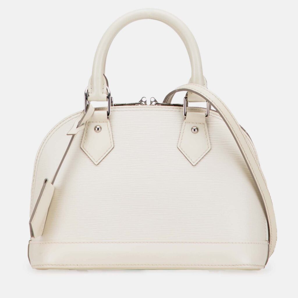 Louis Vuitton White Epi Alma BB Handbag Louis Vuitton White Epi Alma BB Handbag