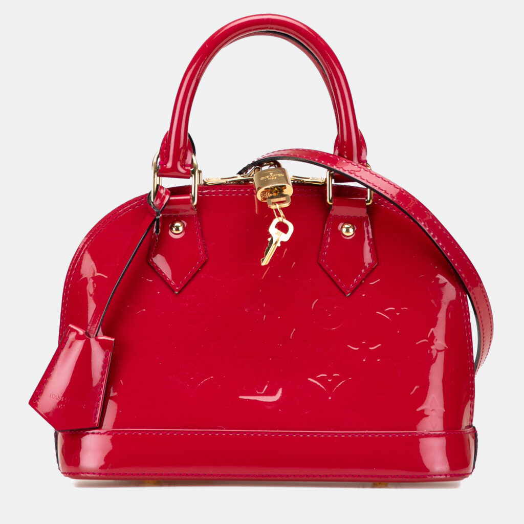 Louis Vuitton Red Monogram Vernis Alma BB Louis Vuitton Red Monogram Vernis Alma BB