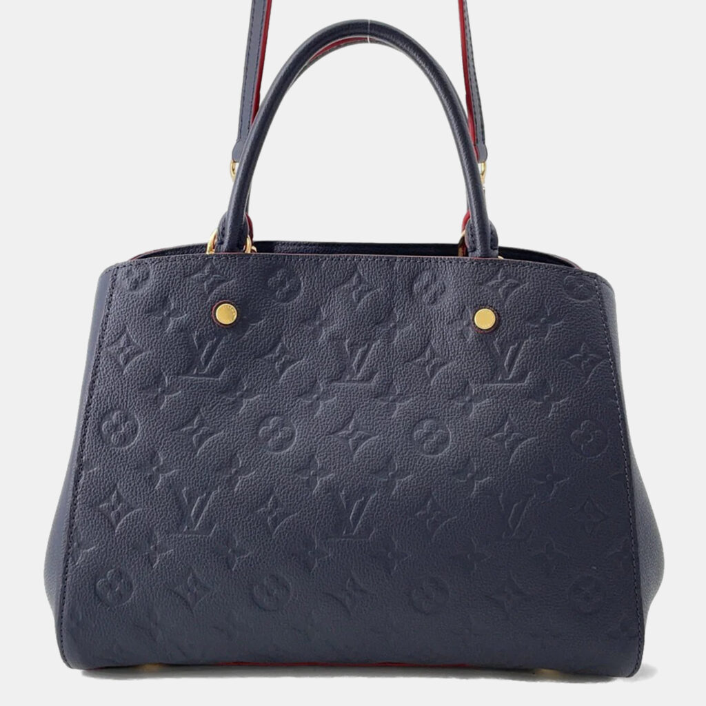 Louis Vuitton Montaigne MM Marine Rouge Monogram Empreinte Leather Satchel Bag Louis Vuitton Montaigne MM Marine Rouge Monogram Empreinte Leather Satchel Bag
