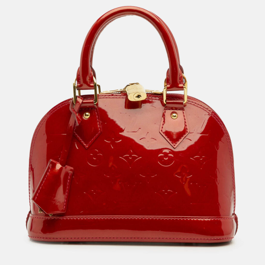 Louis Vuitton Red Monogram Vernis Alma BB Louis Vuitton Red Monogram Vernis Alma BB