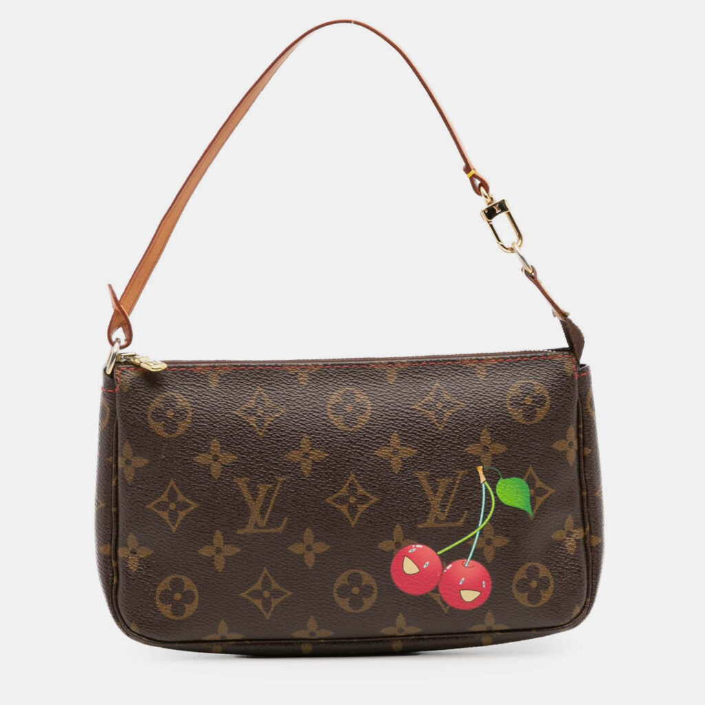 Louis Vuitton Brown Takashi Murakami Monogram Cherry Pochette Accessoires