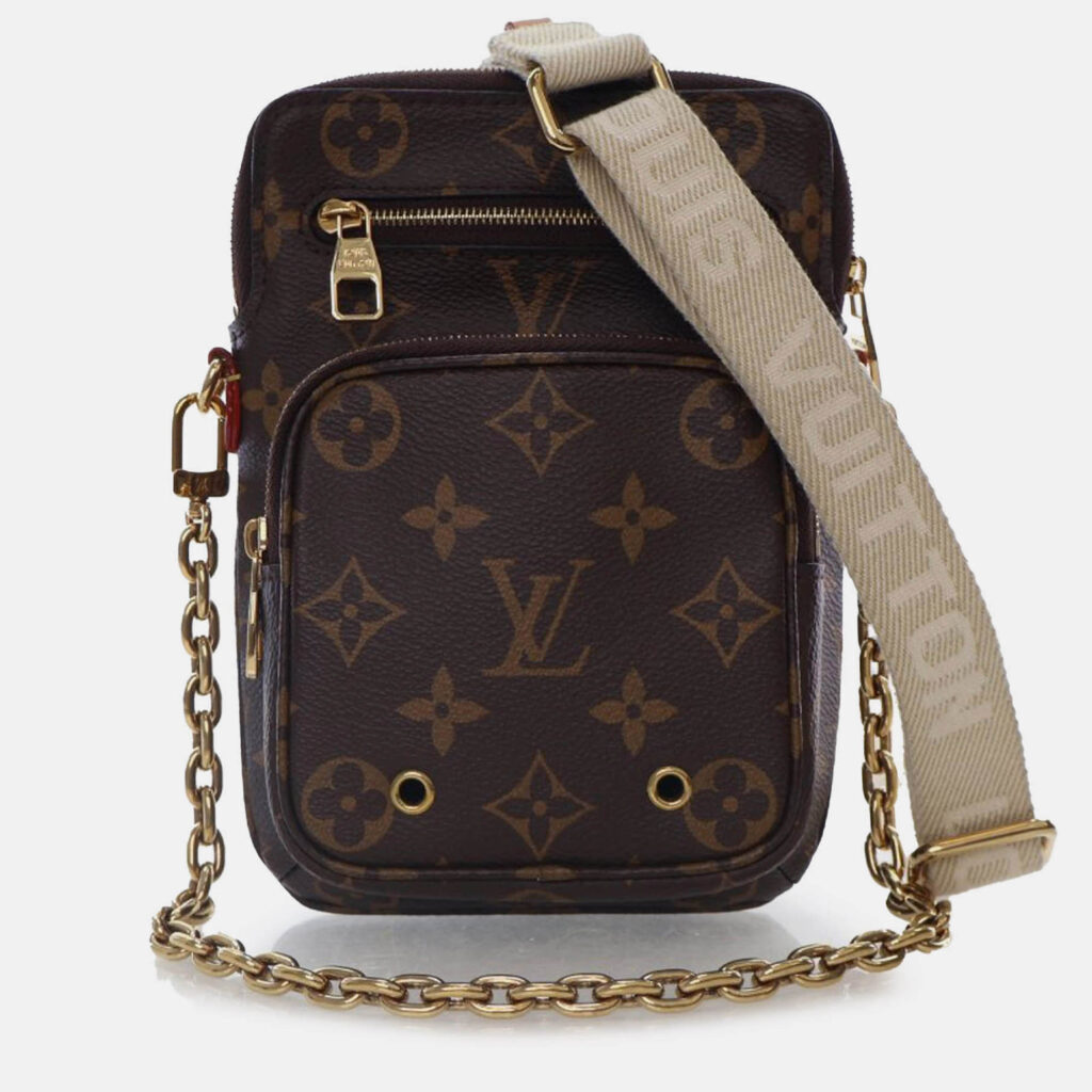 Louis Vuitton Brown Monogram Utility Phone Sleeve Louis Vuitton Brown Monogram Utility Phone Sleeve