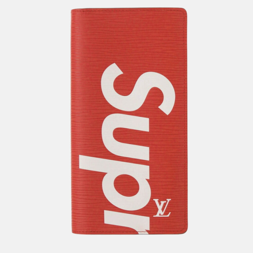 Louis Vuitton Portefeuille Brazza Epi Leather Red Long Wallet Louis Vuitton Portefeuille Brazza Epi Leather Red Long Wallet