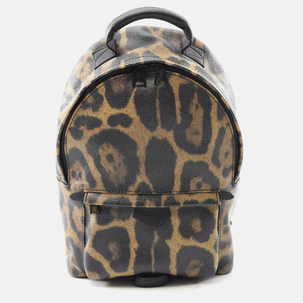 Louis Vuitton Palm Springs Pm Backpack Coated Canvas Leather Brown Black Louis Vuitton Palm Springs Pm Backpack Coated Canvas Leather Brown Black