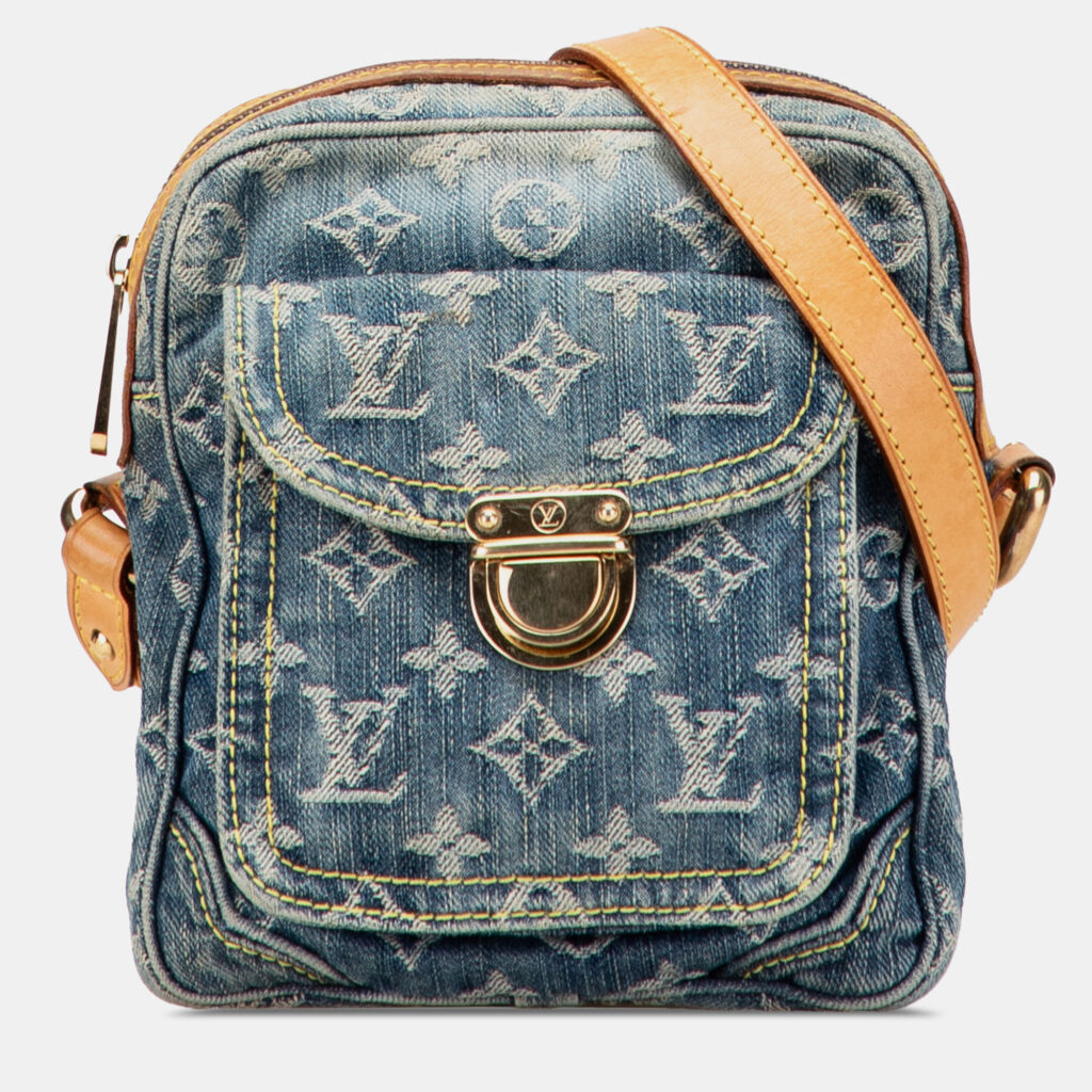Louis Vuitton Blue Monogram Denim Camera Bag Louis Vuitton Blue Monogram Denim Camera Bag