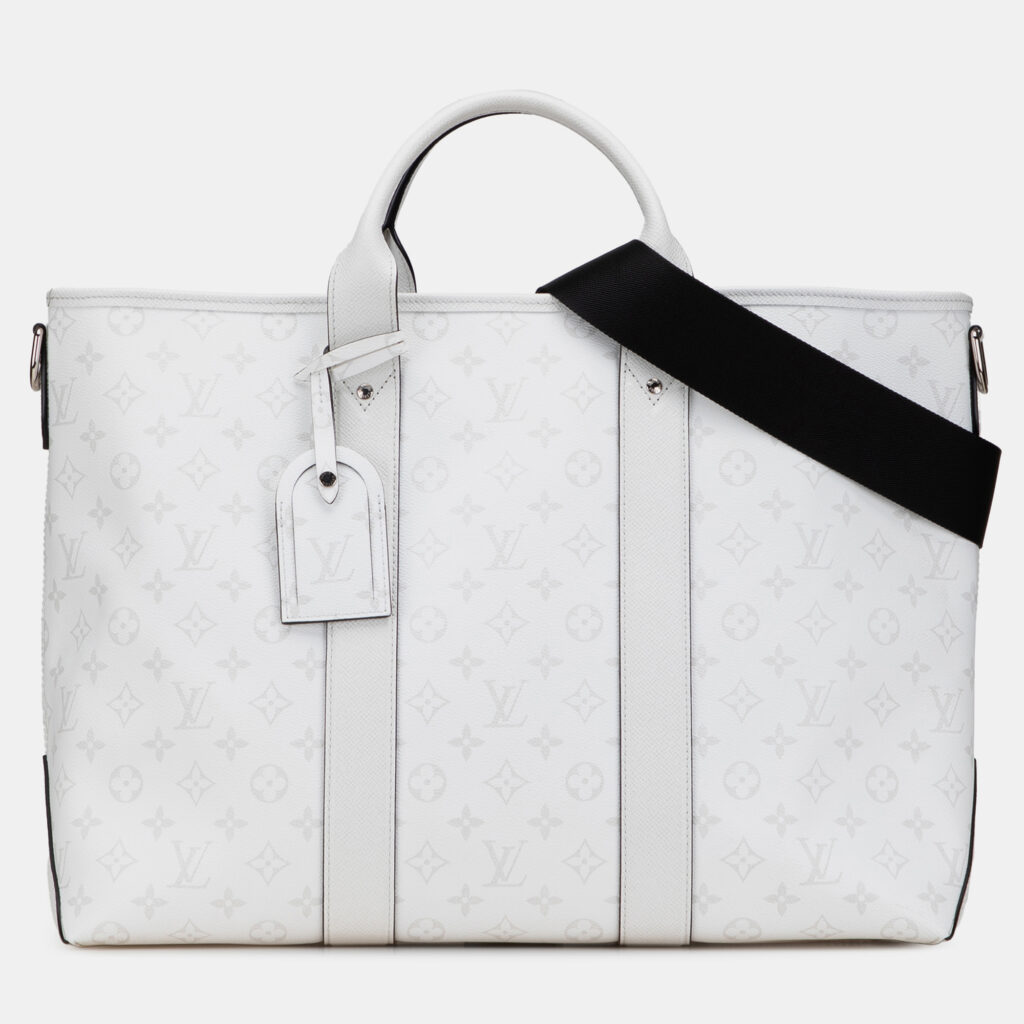 Louis Vuitton White Monogram Taigarama Weekend Tote Louis Vuitton White Monogram Taigarama Weekend Tote