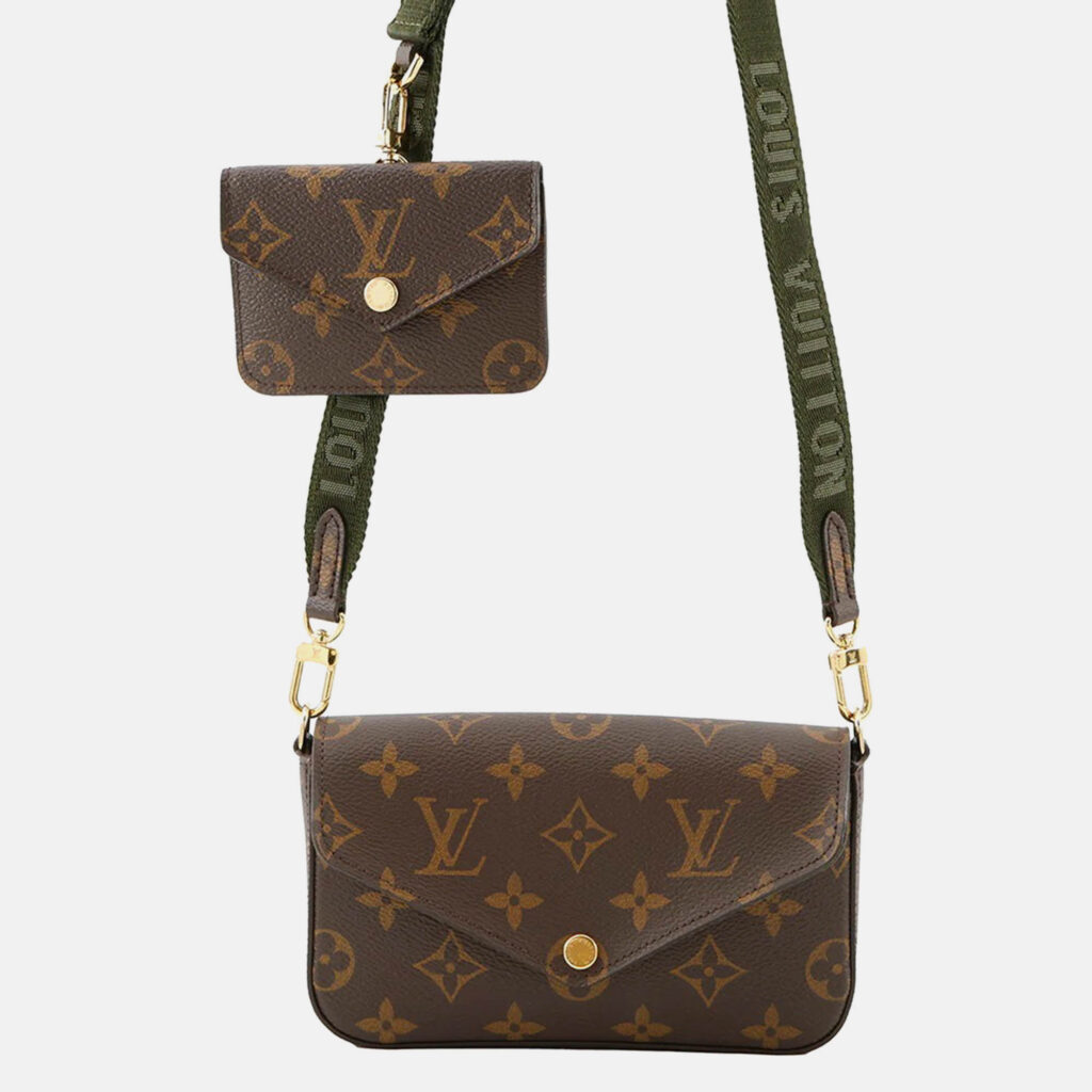 Louis Vuitton Multiie Pochette Green Monogram Louis Vuitton Multiie Pochette Green Monogram