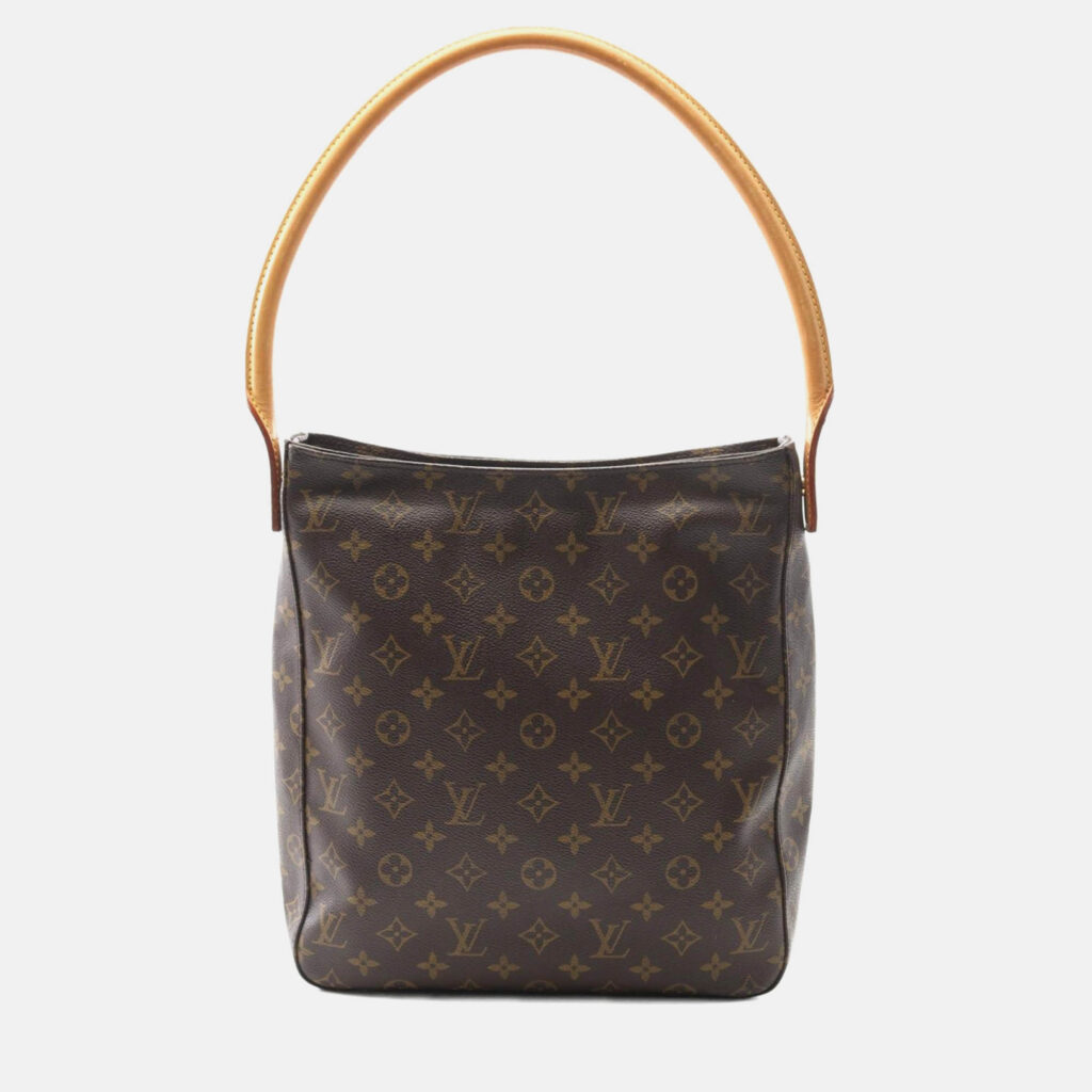 Louis Vuitton Looping Brown Monogram Canvas Leather GM Shoulder Bag