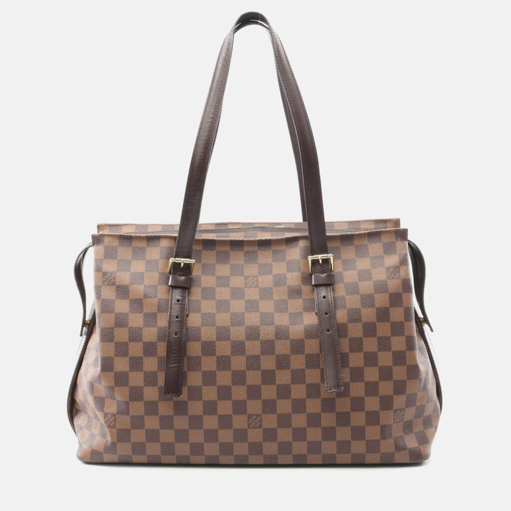 Louis Vuitton Chelsea Damier Ebene Canvas Leather Tote Louis Vuitton Chelsea Damier Ebene Canvas Leather Tote