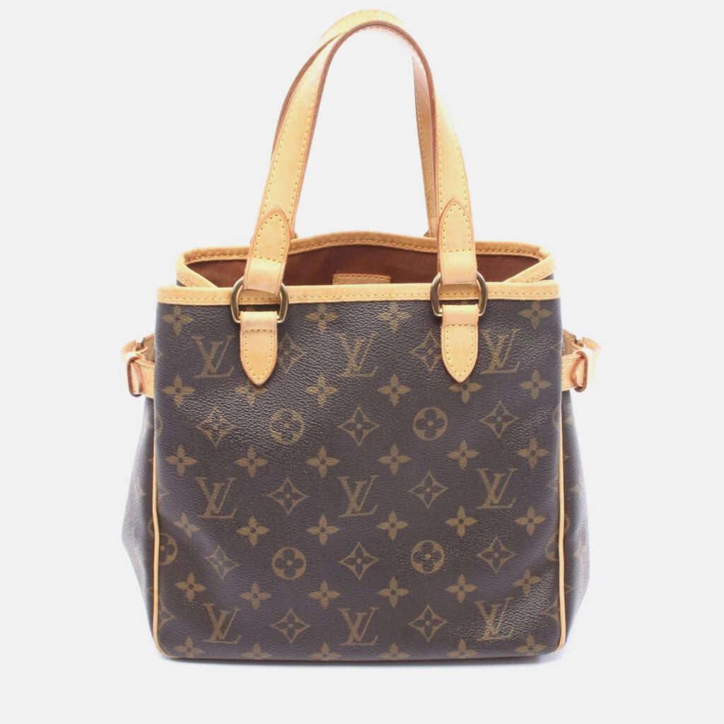 Louis Vuitton Batignolles Brown Monogram Canvas Leather Handbag